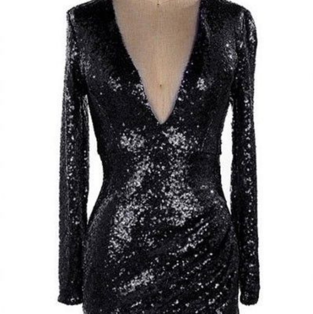 Black Sequin Dress